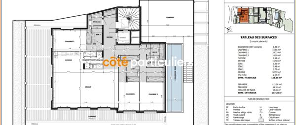 Vente Appartement157 m² - 4 Pièces - EZE (6360)