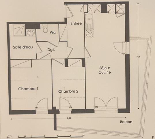 Appartement 3 pièces - 62 m²