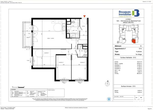Appartement à vendre 4 pièces 86 m² Créteil