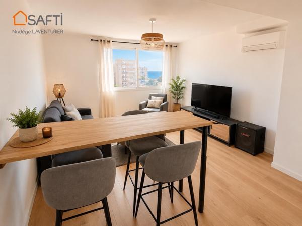 Superbe T2 rénové de 57m² exposé Sud, Ajaccio