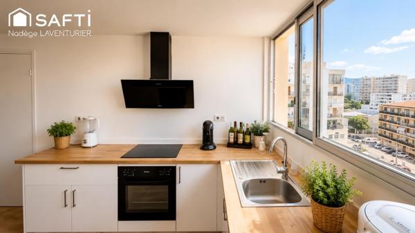 Superbe T2 rénové de 57m² exposé Sud, Ajaccio