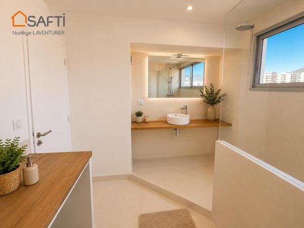 Superbe T2 rénové de 57m² exposé Sud, Ajaccio