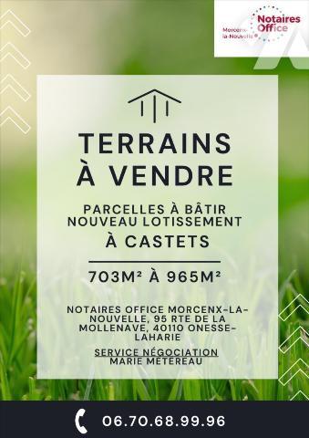 À VENDRE ? CASTETS (40260)
Terrains viabilisés en lotissement
Plusieurs lots disponibles dans u...