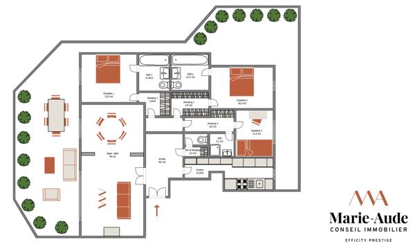 Appartement
         5 pièces
        - 146 m² Bien prestige 1 820 000 € *