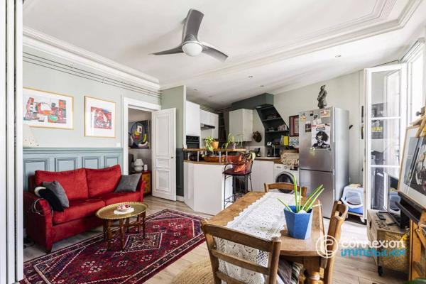 Paris 10ème - Poissonnière - 3 pièces - 64,67 m2 Loi Carrez - Balcons
