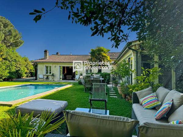 CAUDERAN BORDEAUX Maison de PLAIN PIED en pierre rénovée & agrandie
