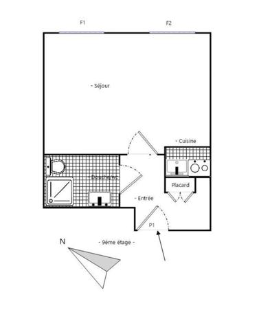 Appartement · Vente Paris 13 (75013) 1 pièce · 33m²