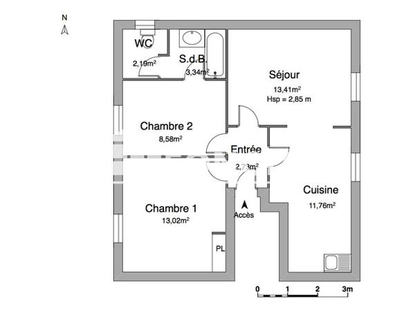 Location Appartement 3 pièces 55.03 m² - 10 COURS JEAN PENICAUD Limoges 87000
