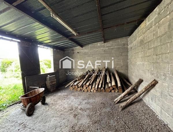 Liomer, maison 4 chambres, dépendances, garage et jardin.