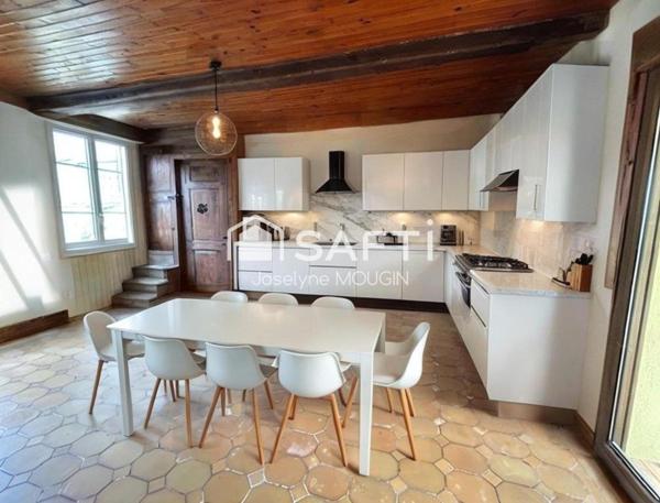 Liomer, maison 4 chambres, dépendances, garage et jardin.