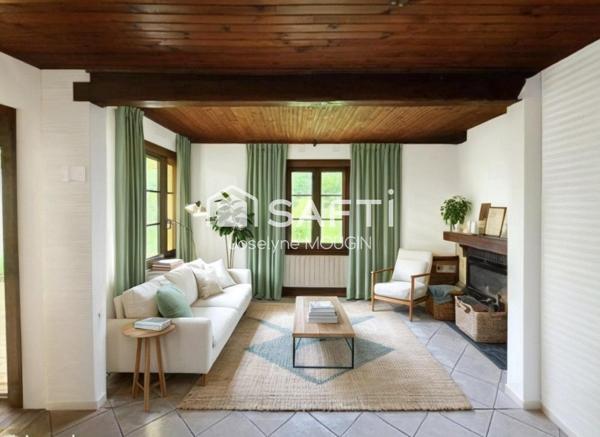 Liomer, maison 4 chambres, dépendances, garage et jardin.