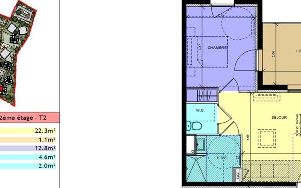 Appartement à vendre    2 pièces • 42,80 m2 Sérignan