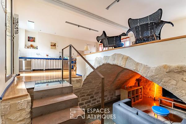 Ancienne corps de ferme rénové par un architecte dans le centre historique de Rueil-Malmaison