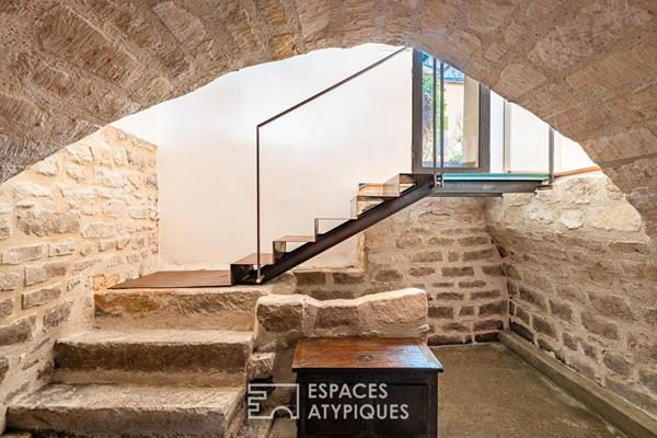 Ancienne corps de ferme rénové par un architecte dans le centre historique de Rueil-Malmaison