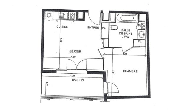 Appartement à louer    2 pièces • 39,57 m2 Toulouse