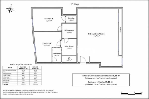 Appartement
         3 pièces
        - 79 m² 889 000 € *