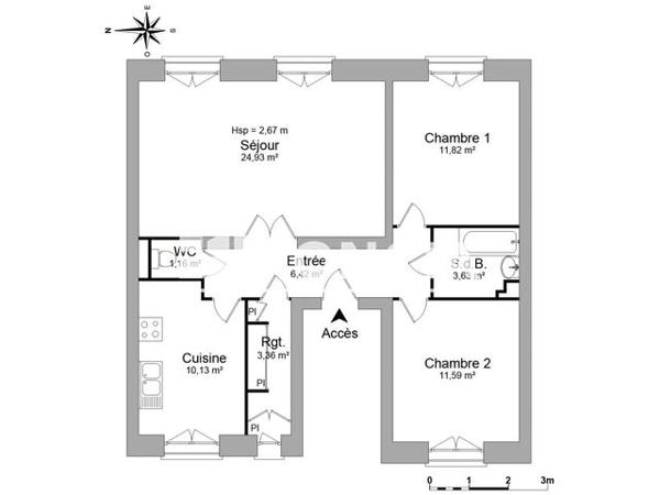 Location Appartement 3 pièces 73.04 m² - 15 BIS RUE FRANCOIS CHENIEUX Limoges 87000