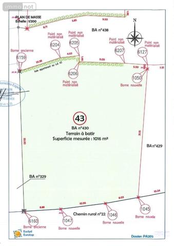 Terrain à Batir à vendre à Pont-Audemer dans l'Eure (27500), ref : 065/373   
Centre ville