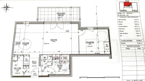 BOURG ARGENTAL 42220 Programme neuf de 9 logements du T2 au T4, 10 garages et 15 places de parkint