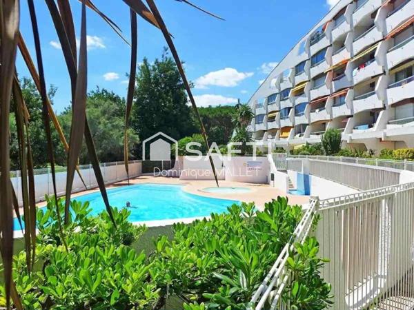 Studio cabine 6 couchages dans résidence - piscine