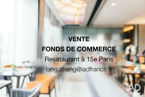 Restaurant à vendre 85 m² Paris 15