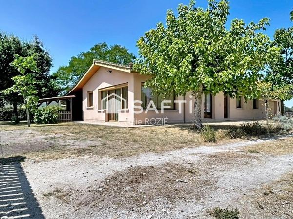 Maison familiale Ludon-Médoc, 4 ch, 1 bureau, garage.
