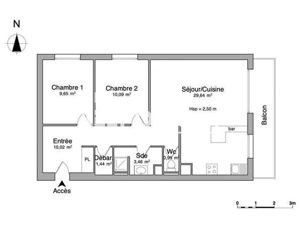 Location Appartement 3 pièces 65.3 m² - 12-14 RUE CRUVEILHER Limoges 87000