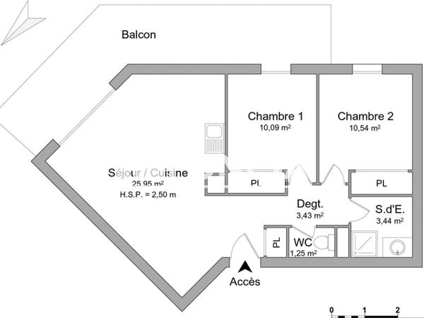 Location Appartement meublé 3 pièces 54.7 m² - 14 RUE DU GALION Aytre 17440
