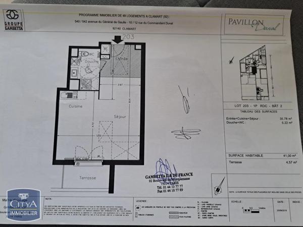 Appartement à louer 1 pièce 41m² Clamart (92140)