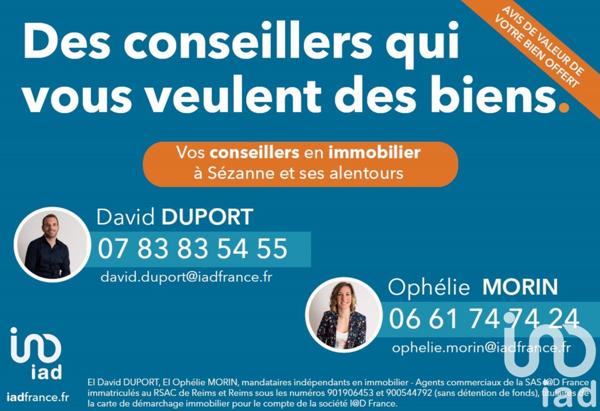 Maison de ville 3 pièces de 58 m² à Sézanne (51120)