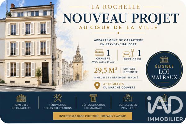 Appartement à vendre 2 pièces 29,5 m² La Rochelle