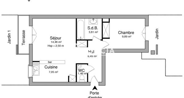 Location Appartement 2 pièces 43.18 m² - Bailly-romainvilliers 77700