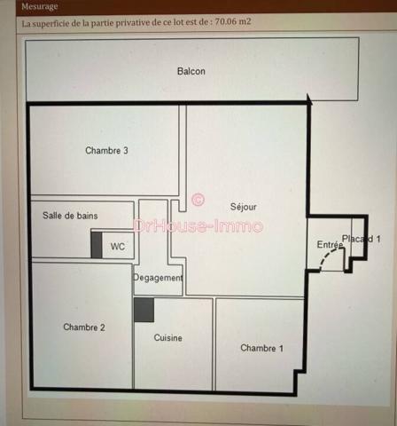 Appartement à vendre 4 pièces de 70 m²