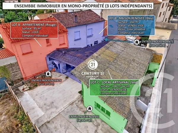 Maison à vendre  6 pièces - 232,03 m 2   MILLAS  - 66