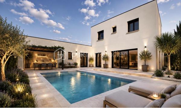 Montélimar - Découvrez cette somptueuse villa moderne neuve située dans un secteur prisé offrant calme, tranquillité et commodités à proximité immédiate. 
Parfait pour les familles recherchant un espace de vie à la fois contemporain et apaisant.

Avec ses 150 m² habitables, ce bien propose une pièce à vivre de 70m2 environ avec cuisine ouverte à l'américaine, 5 chambres spacieuses dont une suite parentale au rez-de-chaussée, 2 salle d'eau et 2 toilettes indépendants.
La lumière naturelle baigne les espaces intérieurs grâce à ses orientations Sud, Est et Ouest, et la vue dégagée sans vis à vis ajoute un charme indéniable.

Profitez d'un séjour confortable à proximité d'une cuisine à l’américaine et appréciez le luxe des espaces bien agencés avec des matériaux de qualité. 

A l'extérieur, offrez-vous des moments de détente en famille autour de la piscine et de sa vaste terrasse.

Pour votre confort, la maison propose un dispositif technologique à la pointe avec un système de double chauffage / climatisation (sol +gainable)  où vous profiterez également d'un garage entièrement carrelé et chauffé de 22m2 environ avec espace buanderie.

Bien rare sur le marché !!!

Contactez moi sans attendre pour organiser une visite au 07.63.17.42.09