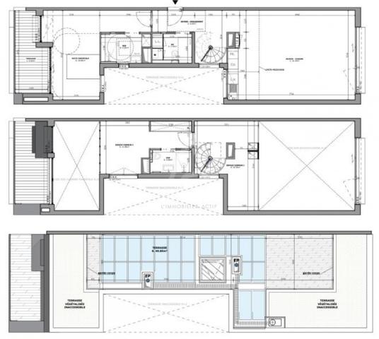 PARIS 15 CENTRE. DUPLEX - ROOF TOP/ F4 AVEC 3 CHAMBRES ET TERRASSE DE 40M²