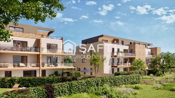 HESINGUE – Élégante résidence d’Exception programme neuf livraison 2027 - Appartement Premium  F2 54,4 m² – Terrasse – jardin privatif  Garage – place de stationnement — nouvelles normes RE2020