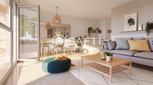 HESINGUE – Élégante résidence d’Exception programme neuf livraison 2027 - Appartement Premium  F2 54,4 m² – Terrasse – jardin privatif  Garage – place de stationnement — nouvelles normes RE2020