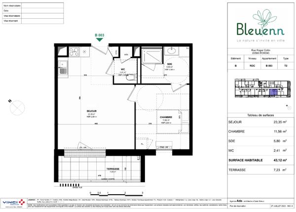 Achat appartement Pordic - 2 pièce(s) - 43 m² - 199 900 €