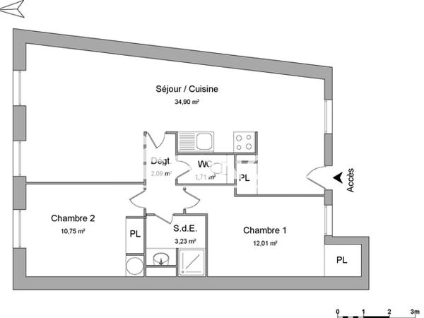 Location Appartement 3 pièces 64.69 m² - 8 RUE MARENGO Bayonne 64100