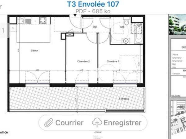 Location Appartement 3 pièces 54.19 m² - La Seyne Sur Mer 83500