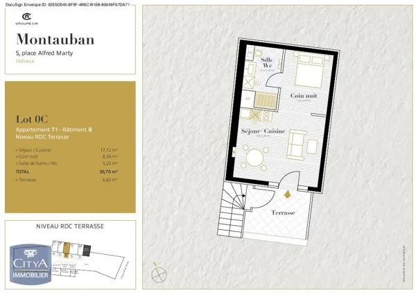 Appartement à louer 1 pièce 30.7m² Montauban (82000)