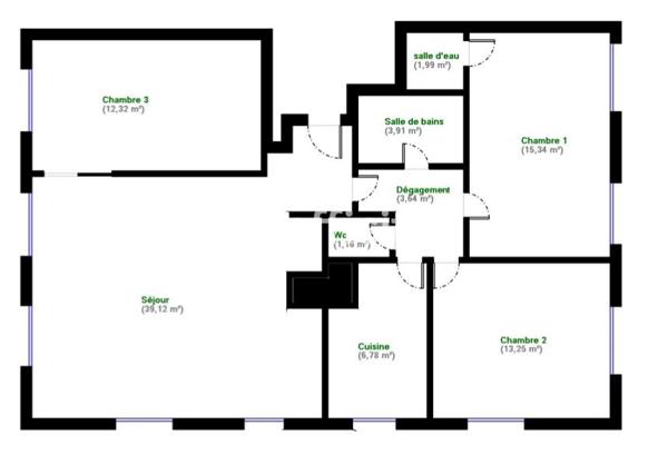 Appartement
         4 pièces
        - 97 m² Exclusivité 669 000 € *