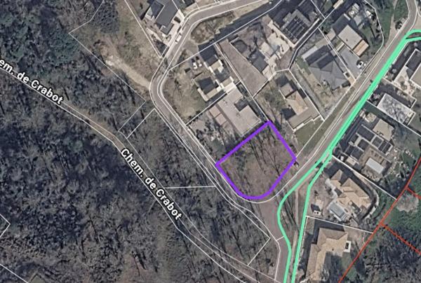 Terrain viabilisé de 847 m² sur les hauteurs de Bouliac
