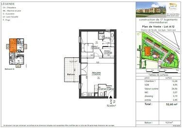 Appartement à vendre à Bourg-en-Bresse dans l'Ain (01000), ref :