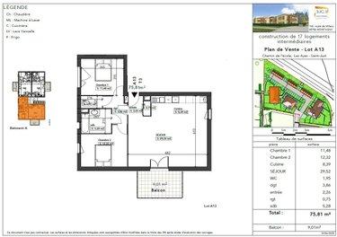 Appartement à vendre à Bourg-en-Bresse dans l'Ain (01000), ref :