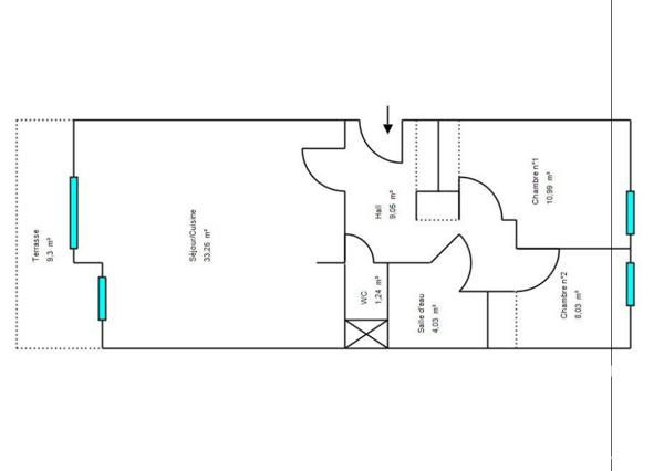 Appartement à vendre 3 pièces 67 m² Grasse