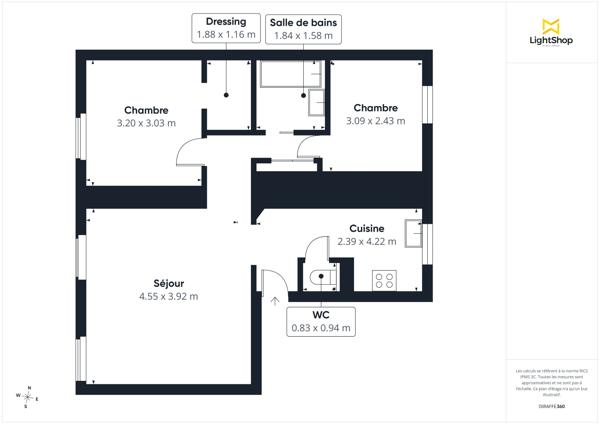 Coup de coeur - 2 pièces de 54,5m² - Excellent état + vue dégagée - Rue des Poissonniers, Paris