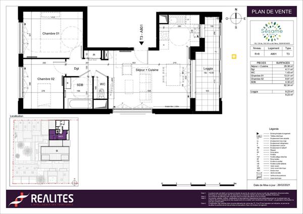 Appartement 3 Pièces 35000 Rennes,  
Rennes 35000