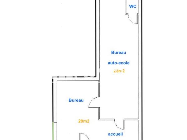 À vendre Local commercial 45.56 m² - La Madeleine 59110